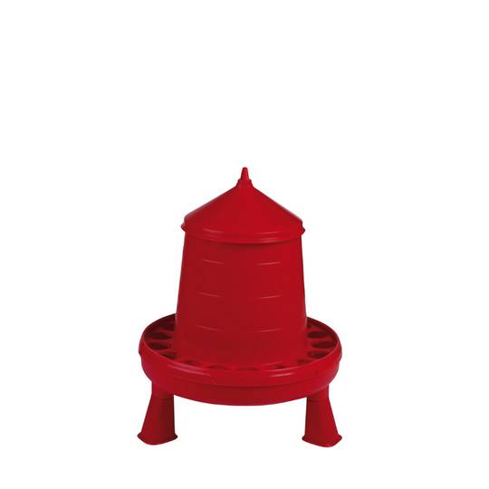 Gaun Plastic Poultry Feeder with Legs 4kg (Red)